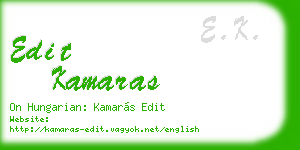 edit kamaras business card